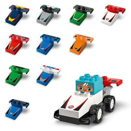 LEGO DUPLO My Town 10445 Auto da corsa e piloti di un team di F1 - Giocattolo 2 anni
