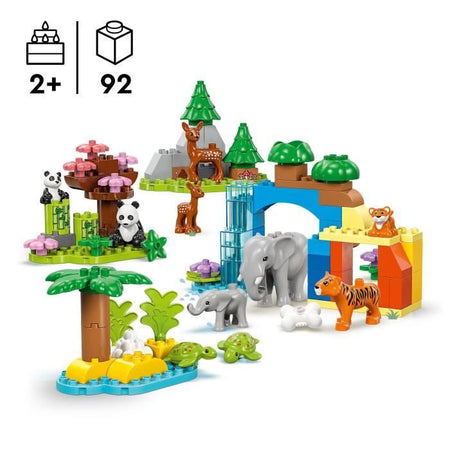 LEGO DUPLO My Town 10446 Famiglie di animali selvatici 3 in 1 - Giochi di apprendimento precoce con gli animali