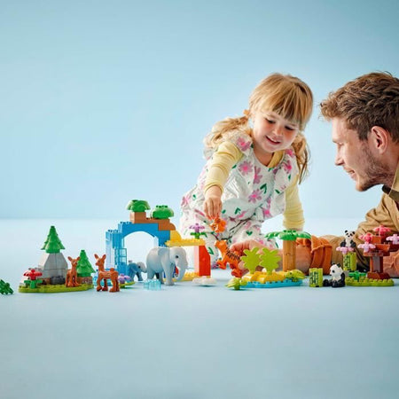 LEGO DUPLO My Town 10446 Famiglie di animali selvatici 3 in 1 - Giochi di apprendimento precoce con gli animali