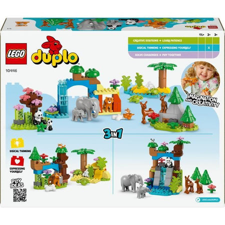 LEGO DUPLO My Town 10446 Famiglie di animali selvatici 3 in 1 - Giochi di apprendimento precoce con gli animali