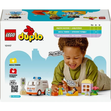 LEGO DUPLO 10447 L'ambulanza e l'autista - Giocattolo interattivo per bambini dai 2 anni in su