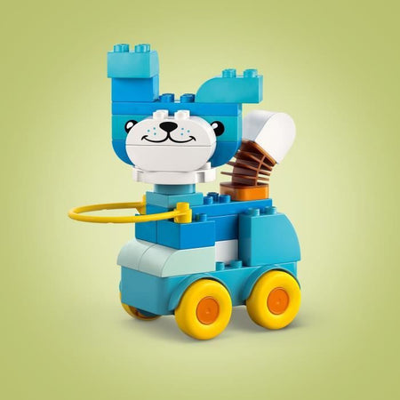 LEGO DUPLO My Town 10448 Animali su ruote 3 in 1 - Set di costruzioni per bambini di 2 anni - Cane