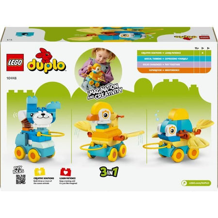 LEGO DUPLO My Town 10448 Animali su ruote 3 in 1 - Set di costruzioni per bambini di 2 anni - Cane