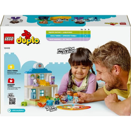 LEGO DUPLO My Town 10449 Prima visita dal dottore - Giocattolo per la motricità fine per bambini di 2 anni