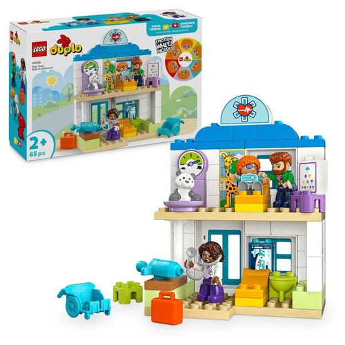 LEGO DUPLO My Town 10449 Prima visita dal dottore - Giocattolo per la motricità fine per bambini di 2 anni