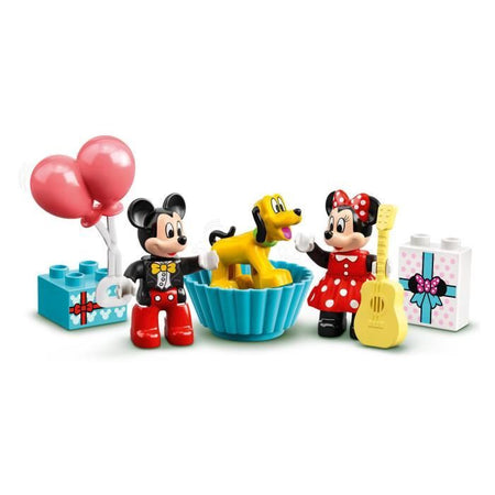LEGO DUPLO 10941 Trenino per il compleanno di Topolino e Minnie, trenino con torta e palloncini