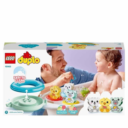 LEGO 10965 DUPLO Giocattolo da Bagno: Trenino Galleggiante degli Animali, Set Vasca da Bagno per Neonati e Bambini di età superiore a 1,5 anni con Anatra