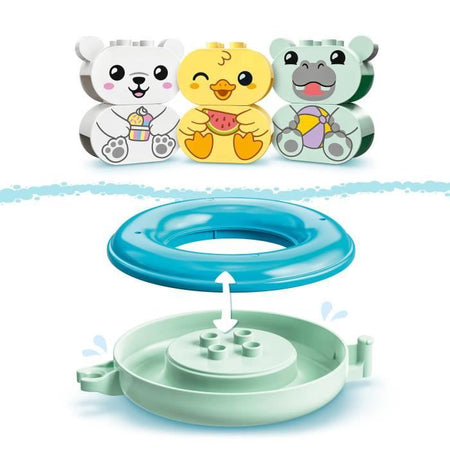 LEGO 10965 DUPLO Giocattolo da Bagno: Trenino Galleggiante degli Animali, Set Vasca da Bagno per Neonati e Bambini di età superiore a 1,5 anni con Anatra