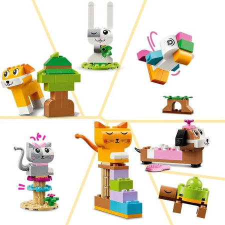 LEGO 11034 Classic Animali creativi, giocattolo animale, modello di cane, gatto, coniglio, criceto e uccello