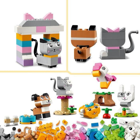 LEGO 11034 Classic Animali creativi, giocattolo animale, modello di cane, gatto, coniglio, criceto e uccello
