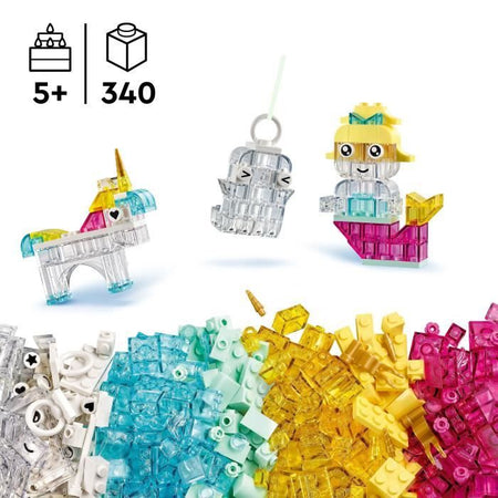 LEGO Classic 11040 Magical Transparent Brick Box - Gioco di costruzione per bambini di 5 anni