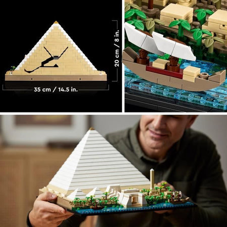 LEGO Architettura 21058 La Grande Piramide di Giza, Modello Hobby Creativo da Costruire, Monumento Mondiale e Decorazione