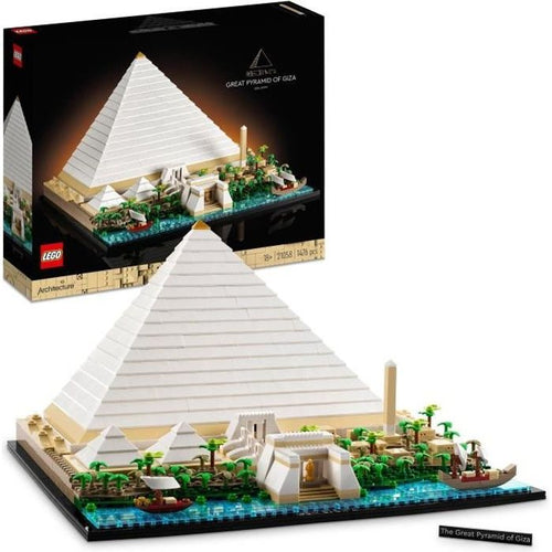 LEGO Architettura 21058 La Grande Piramide di Giza, Modello Hobby Creativo da Costruire, Monumento Mondiale e Decorazione