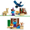 LEGO 21251 Minecraft Spedizione nel deserto di Steve, videogioco giocattolo, bioma con casa e minifigure