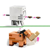 LEGO 21255 Minecraft Agguato al Portale del Nether, Giocattolo con Scene di Battaglia e Minifigure, Figura di Hoglin
