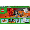 LEGO 21255 Minecraft Agguato al Portale del Nether, Giocattolo con Scene di Battaglia e Minifigure, Figura di Hoglin