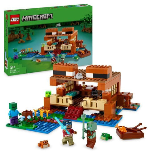 LEGO 21256 Minecraft La Casa delle Rane, Giocattolo con Minifigure di Animali, Personaggi: Zombie ed Esploratore