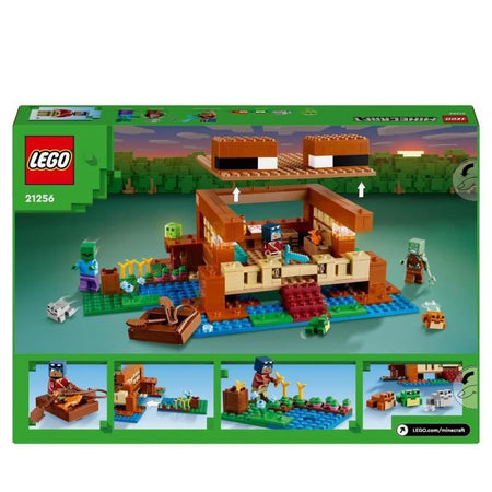 LEGO 21256 Minecraft La Casa delle Rane, Giocattolo con Minifigure di Animali, Personaggi: Zombie ed Esploratore