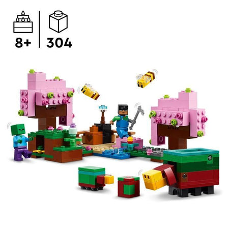 LEGO Minecraft 21260 Giardino dei Ciliegi in Fiore - Minifigure del Videogioco