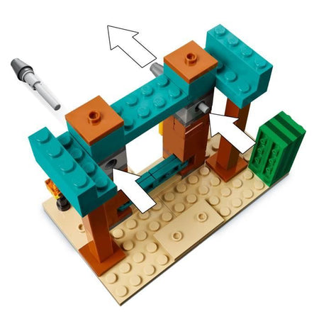 LEGO Minecraft 21267 Pattuglia degli abitanti del villaggio del deserto - Set da costruzione per bambini di 7 anni
