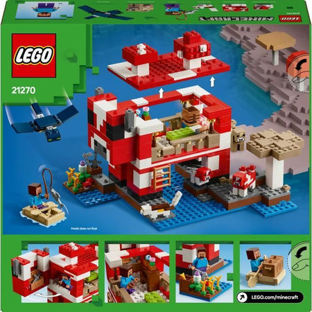 LEGO Minecraft 21270 The Mooshrooms House - Gioco di costruzione per bambine dagli 8 anni in su