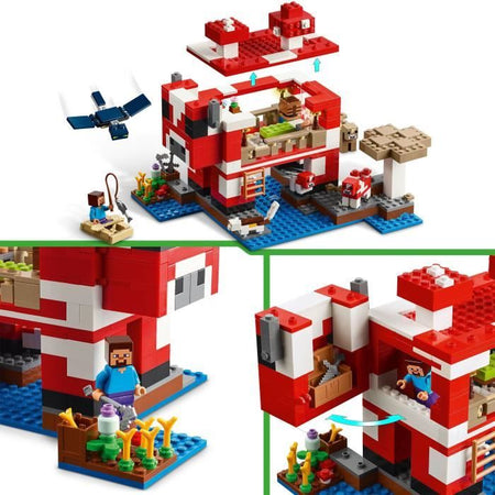 LEGO Minecraft 21270 The Mooshrooms House - Gioco di costruzione per bambine dagli 8 anni in su