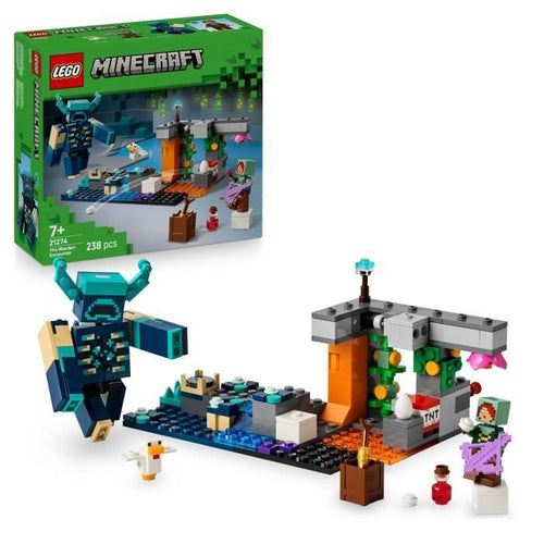 LEGO Minecraft 21274 Incontro con il Guardiano - Giocattolo da collezione per ragazzi dai 7 anni in su