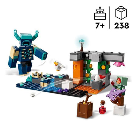 LEGO Minecraft 21274 Incontro con il Guardiano - Giocattolo da collezione per ragazzi dai 7 anni in su