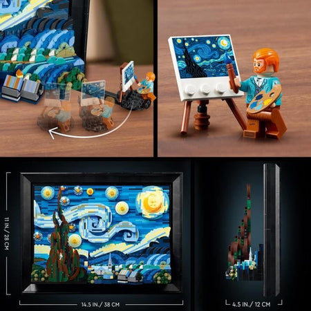 LEGO Ideas 21333 Vincent Van Gogh - Stampa artistica su tela La notte stellata