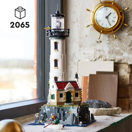 Idee Lego 21335 Il faro motorizzato, modello da costruire, idea regalo, decorazione per la casa, con minifigurine marine, attività manuale