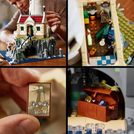 Idee Lego 21335 Il faro motorizzato, modello da costruire, idea regalo, decorazione per la casa, con minifigurine marine, attività manuale
