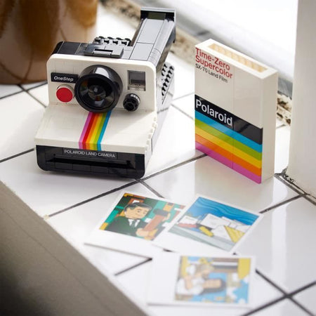 LEGO 21345 Ideas Fotocamera Polaroid OneStep SX-70, Modello di Costruzione per Adulti con Adesivi