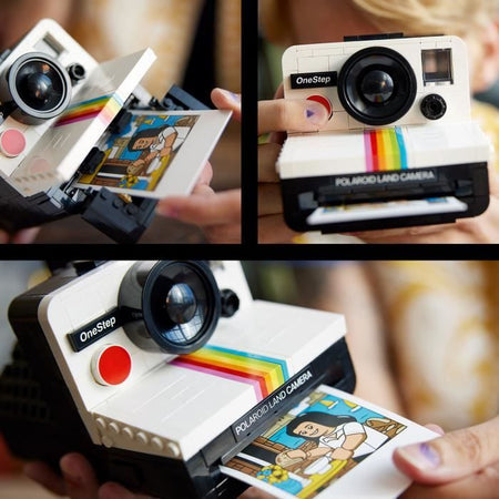 LEGO 21345 Ideas Fotocamera Polaroid OneStep SX-70, Modello di Costruzione per Adulti con Adesivi