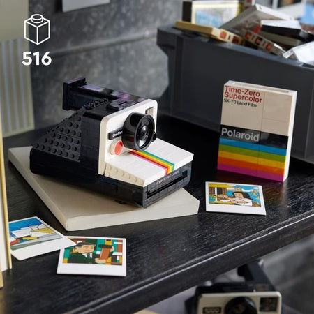 LEGO 21345 Ideas Fotocamera Polaroid OneStep SX-70, Modello di Costruzione per Adulti con Adesivi