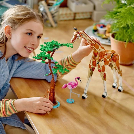 LEGO 31150 Creator 3in1 Safari Animali Selvatici, Giocattolo con Figure di Animali, Giraffa, Gazzelle e Leone