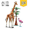 LEGO 31150 Creator 3in1 Safari Animali Selvatici, Giocattolo con Figure di Animali, Giraffa, Gazzelle e Leone
