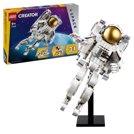 LEGO 31152 Creator Astronauta 3 in 1 nello spazio, Giocattolo costruibile con cane e Space Shuttle, Decorazione