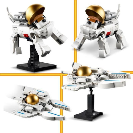 LEGO 31152 Creator Astronauta 3 in 1 nello spazio, Giocattolo costruibile con cane e Space Shuttle, Decorazione