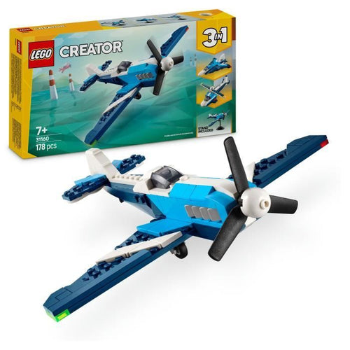 LEGO Creator 31160 Aereo 3-in-1: Aereo da corsa - Set da costruzione per bambini di 7 anni