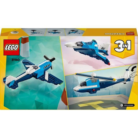 LEGO Creator 31160 Aereo 3-in-1: Aereo da corsa - Set da costruzione per bambini di 7 anni