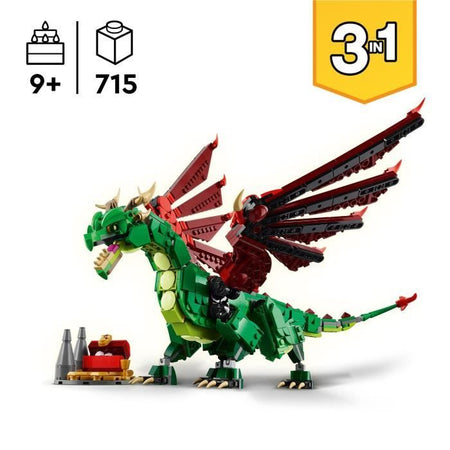 LEGO Creator 31161 Drago medievale 3 in 1 - Giocattolo da costruzione per ragazzi dai 9 anni in su