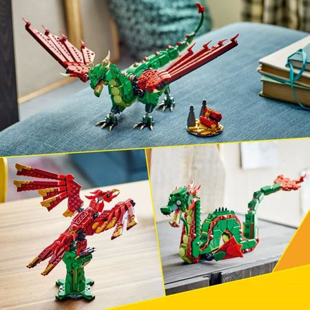 LEGO Creator 31161 Drago medievale 3 in 1 - Giocattolo da costruzione per ragazzi dai 9 anni in su