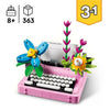 LEGO Creator 31169 3-in-1 Flower Typewriter - Gioco per bambine dagli 8 anni in su