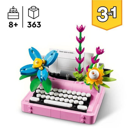 LEGO Creator 31169 3-in-1 Flower Typewriter - Gioco per bambine dagli 8 anni in su