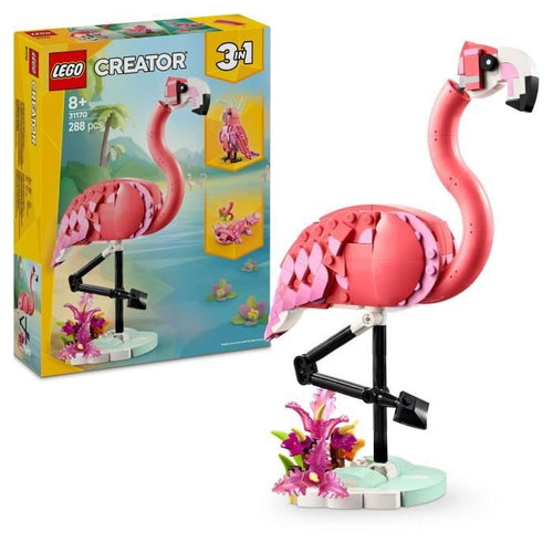 LEGO Creator 31170 3-in-1 Animali selvatici: fenicottero - Giocattolo per bambine dagli 8 anni in su