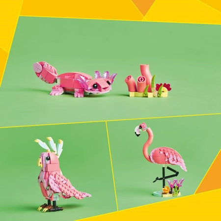 LEGO Creator 31170 3-in-1 Animali selvatici: fenicottero - Giocattolo per bambine dagli 8 anni in su
