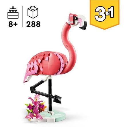 LEGO Creator 31170 3-in-1 Animali selvatici: fenicottero - Giocattolo per bambine dagli 8 anni in su