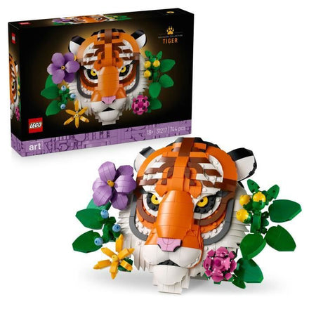 LEGO Art 31217 Collezione Wildlife  Tigre  Set per adulti  Decorazione da parete con fiori