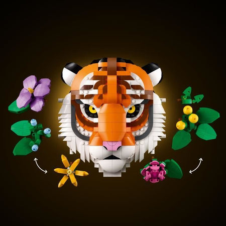 LEGO Art 31217 Collezione Wildlife  Tigre  Set per adulti  Decorazione da parete con fiori