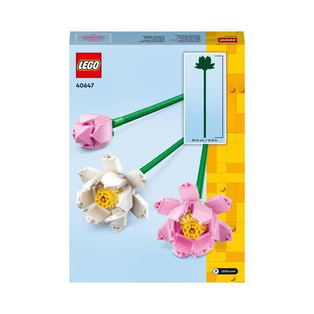 LEGO 40647 Creator Fiori di loto, kit di costruzione per ragazze e ragazzi dagli 8 anni, con 3 fiori artificiali